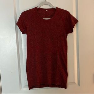 Lululemon Red Fitted Athletic Shirt Size 6